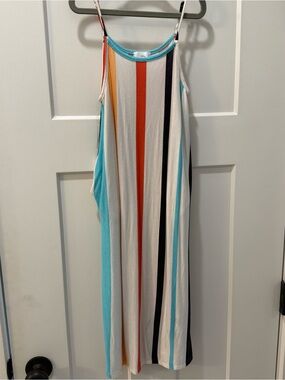 Striped Multicolor Maxi Dress by 12pm Brand Medium